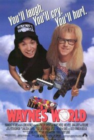 绝版【美国原版电影海报】反斗智多星 Wayne's World (1992年)
