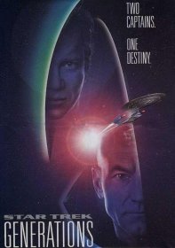 绝版【美国原版电影海报】星舰迷航记7:日换星移 Star Trek : Generations (1994年)