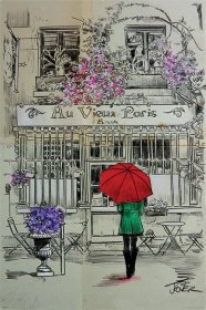【*艺术海报】 老巴黎 Loui Jover (Au Vieux Paris)