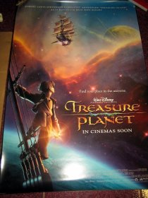 绝版【美国双面原版电影海报】迪士尼 星银岛 Treasure Planet (2002年)