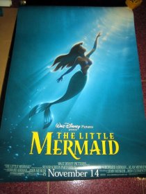 绝版【美国双面原版电影海报】迪士尼 小美人鱼 The Little Mermaid (1989年电影)