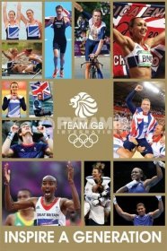 【纪念海报】2012年伦敦奥运 英国队金牌选手 Team Gb Gold ~*