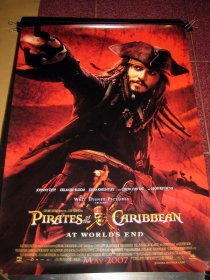 绝版【美国原版电影海报】神鬼奇航3：世界的尽头 Pirates of the Caribbean (2007年)