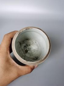 同治矾红福寿三多烟缸