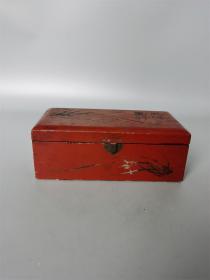 民国洋行兰花纹漆盒