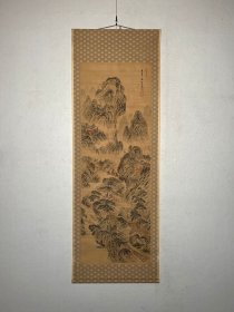 「山水图」东皋心越（1639-1694）大幅 擅画 浙江曹洞宗僧 篆刻鼻祖 絹本