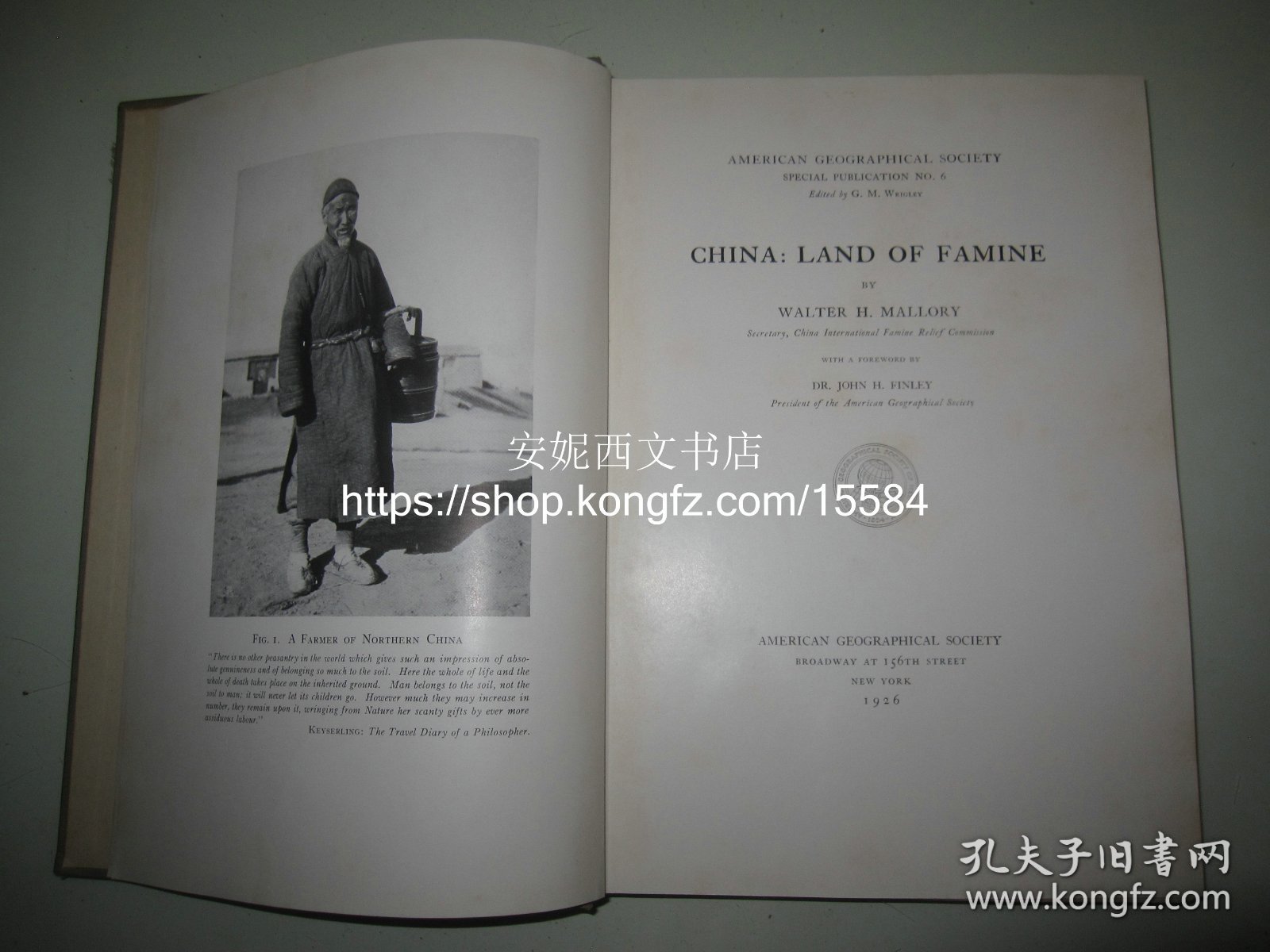 1928年英文《中国：饥荒的国度》---- 103幅照片图片+地图 ，详实的民国时期天灾人祸，铜版纸印制 China: Land of Famine