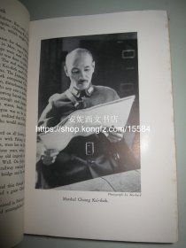 1940年英文《蒋介石传》---- 珍贵历史照片，蒋介石 宋美龄 张作霖 书顶刷蓝，毛边本
