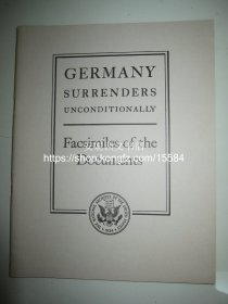 1945年《二战德国战败投降书》---- 美国国家档案馆出版，德国凯特尔元帅签投降书，战胜国代表签名