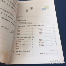 《草莓疑难杂症图片对照诊断与处方(彩)》孙茜2008农业32开80页：包括草莓病害的诊断、草莓病害典型与非典型及疑似病症的诊断与防治、草莓生理性病害的诊断与防治、草莓药害的诊断与防治、草莓肥害的诊断与救治、草莓各类易混淆病害图片对照比较识别、草莓虫害与防治、不同栽培季节草莓一生病害防治大处方、草莓病害年度防治历、草莓缺素症补救措施一览表十大部分丰富内容。可供草莓种植者、生产管理人员等参考使用。