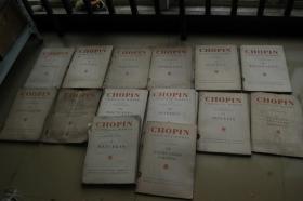 Chopin Complete Works （肖邦全集，英文原版，1949年1版，1955-1958重印，卷1,2,3,4,6,7,8,9,10,11,12,13,13,14,共14册