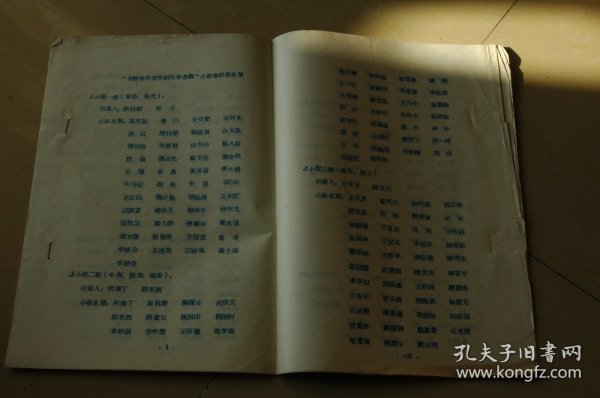 1950-1960年代“全国青年文学创作者会议”小组会出席名单