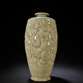 旧藏 耀州窑刻花瓶