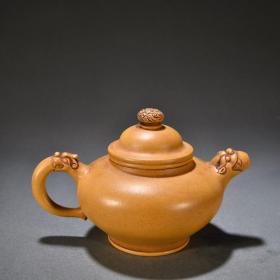 金顶商标·紫砂龙嘴茶壶