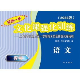 2022版上海高考一模卷 语文试卷 领先一步高中语文化课强化训练一模卷 上海市各区高三第一学期期末质量抽查试卷精编