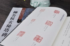 古代经典碑帖善本 柳公权玄秘塔碑 16开原大附原尺寸拉页挂图简体旁注 欧体楷书毛笔字帖碑拓本拓片 傅如明江苏美术出版社书籍