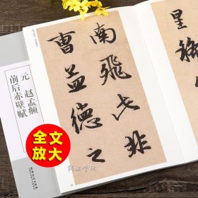 历代碑帖经典单字放大本 元 赵孟頫 前后赤壁赋 洛神赋