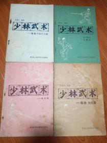 少林武术一摛拿与脱打火棍+少林武术一连手短打丶达摩杖+少林武术一炮捶大红拳+少林武术一梅花枪(合售）