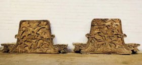 清代雕花建筑构件一对