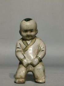 清代磁州窑童子瓷塑
