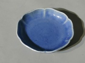 清代霁蓝釉瓷盘