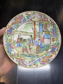 清代广彩人物盘