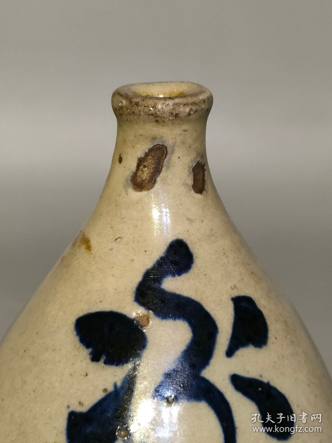 古玩旧藏清代磁州窑葫芦瓶