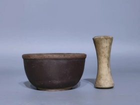 古玩旧藏磁州窑捣药缸