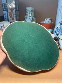 清代粉彩人物海棠茶盘