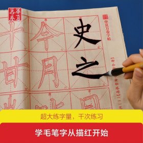 共40张零基础跟着视频学描红 柳公权玄秘塔碑毛笔描红毛边纸柳体楷书初学者入门教程字帖成人学生书法临摹本华夏万卷