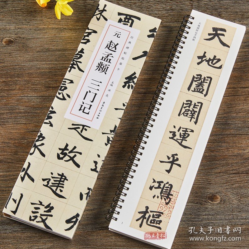 元赵孟頫三门记 近距离经典碑帖临摹字卡 楷书毛笔书法字帖