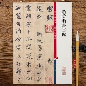 彩色放大本中国碑帖 赵孟頫雪赋 孙宝文编 繁体旁注 行书毛笔书法字帖  赵孟俯墨迹 软笔临摹书籍 上海辞书出版社