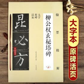 柳公权玄秘塔碑 大字活页原碑帖教程笔画偏旁 间架结构 单字解析技法楷书毛笔字帖软笔书法自学成人学生练字帖初学者入门临摹书籍