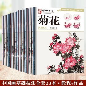 正版 学一百通系列 全23册 百鸟图谱藤本梅花荷花牡丹竹子等 中国画基础技法丛书写意花鸟画广西美术新编花鸟画谱丛书草本花卉谱