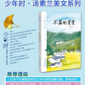 不落的星星/少年时 汤素兰美文系列儿童文学故事 寒假读一本好书汤素兰散文青少年时期成长故事回忆汤素兰的书正版