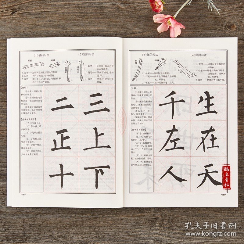 楷书入门大字帖柳体柳公权神策军碑玄秘塔碑 中国书法初学入门教程武道湘编著学生成人毛笔字帖培训教材 崇文书局