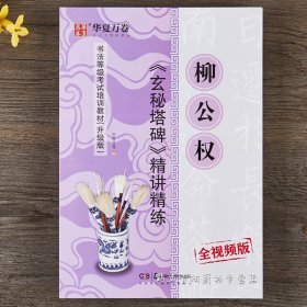 柳公权玄秘塔碑精讲精练毛笔书法等级考试培训教材升级版 视频教学楷书毛笔书法字帖艺术培训教程