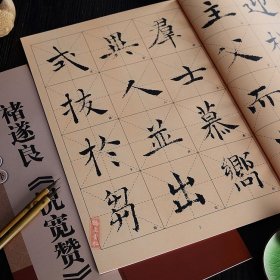 唐褚遂良倪宽赞 楷书毛笔书法字帖 放大版