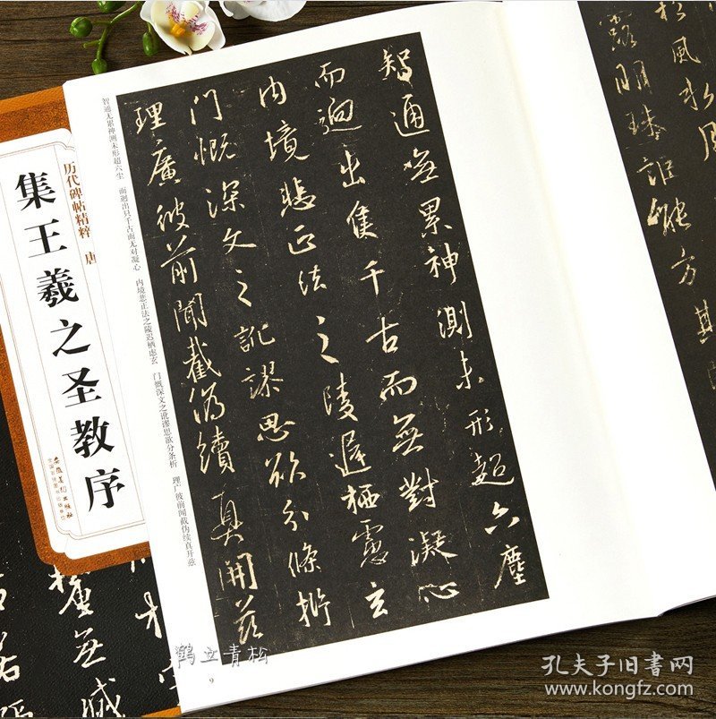 历代碑帖精粹唐怀仁集王羲之圣教序原碑临摹简体旁注王羲之集字大唐三藏圣教序字贴行书毛笔书法字帖