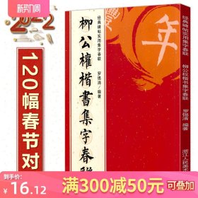 柳公权楷书集字春联 120幅春节对联 经典碑帖实用集字春联 原碑帖古帖楷书集字对联横幅 楷书柳体玄秘塔碑金刚经刻石毛笔软笔书法