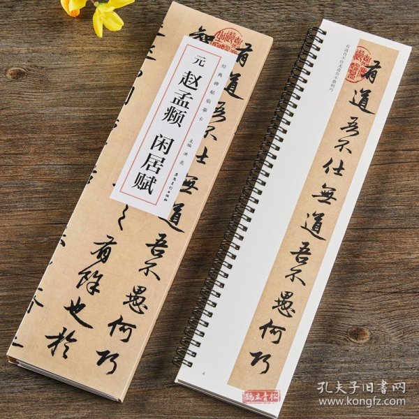 元赵孟頫闲居赋 近距离经典碑帖临摹字卡 赵体行书毛笔书法字帖