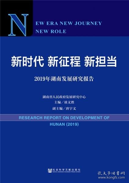 正版新时代新征程新担当——2019年湖南发展研究报告