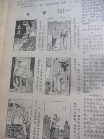 绝版八开原版报合订本：中国农民报(1981年5月)馆藏品佳。江西陈伯程画作、云南秦建勋画作、江西魏仲庚木刻、陕西林积令画作、江苏蒋义海画作、北京刘海明画作、黑龙江习凤山画作、江西肖鸣柳画环画《王娘教子》、李英勇陈继荣编绘的连环画《春夜》、管斌小说《俺媳妇》、四川张此吾画作、江西严兴智画作、湖南刘玮武组画《鲜蛋旺季》、山东杜平甫画作、宋庆龄逝世、宋庆龄治丧委员会公告等内容