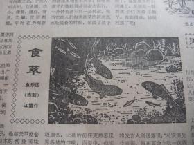 早期原版合订本：中国食品报(1985年4月5月6月，三个月全)我国古代的酒令、访中医营养学家翁维健、常静师厨与＂桃花泛＂、江雪木刻画、欧阳中石书法、1984年苏州烹饪选拔赛冠军孙坚(图)、开封名厨师陈景和陈景望两兄弟和＂汴京八景＂宴、葡萄专家吴景敬一席谈、＂正兴菜馆＂探源、诸福棠教授题辞手迹、访道口烧鸡名师张存有、我国饮食发展史的五个阶段、古宴新秀一级烹饪师郭明、廖开明刊头画、清宫秘酿玉容葆春酒等