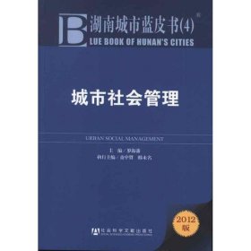 湖南城市蓝皮书:城市社会管理