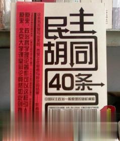 民主胡同40条：中国民主政治一般原理的随机阐释