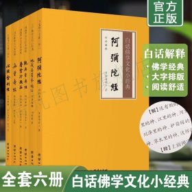 【全套6册】白话佛学文化小经典 心经金刚经+地藏菩萨本愿经+观无量寿经+阿弥陀经+普贤行愿品+无量寿经白话解释译文团结出版社