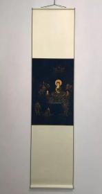 丁观鹏无量寿佛挂轴，画心根据故宫博物院原作原色印制，宣纸材料