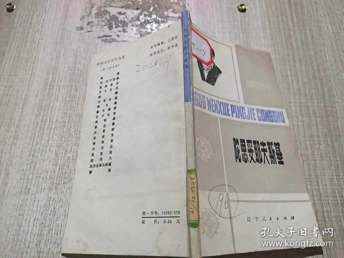 外国文学评介丛书 陀思妥耶夫斯基