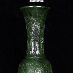 臻品旧藏和田玉 瓶一对长12/24CM，单重1654克